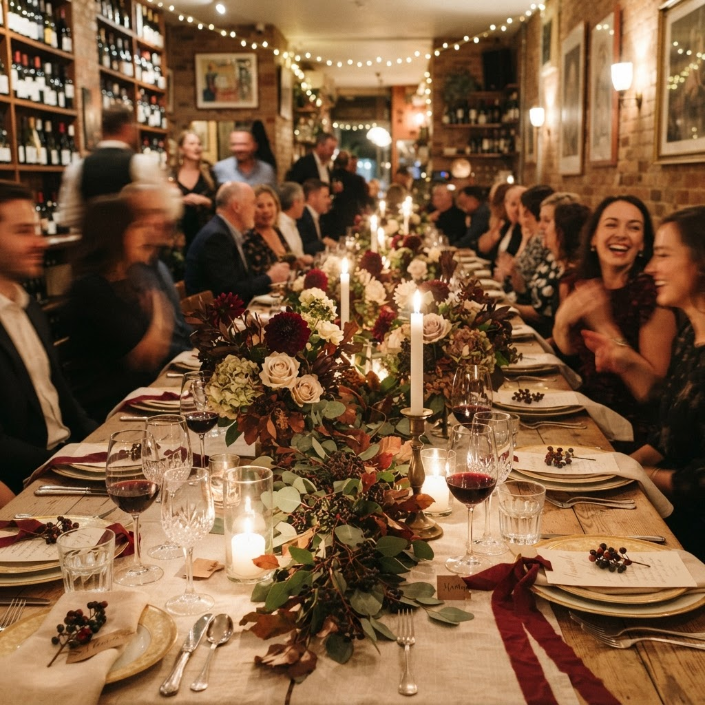 A table set for a private event